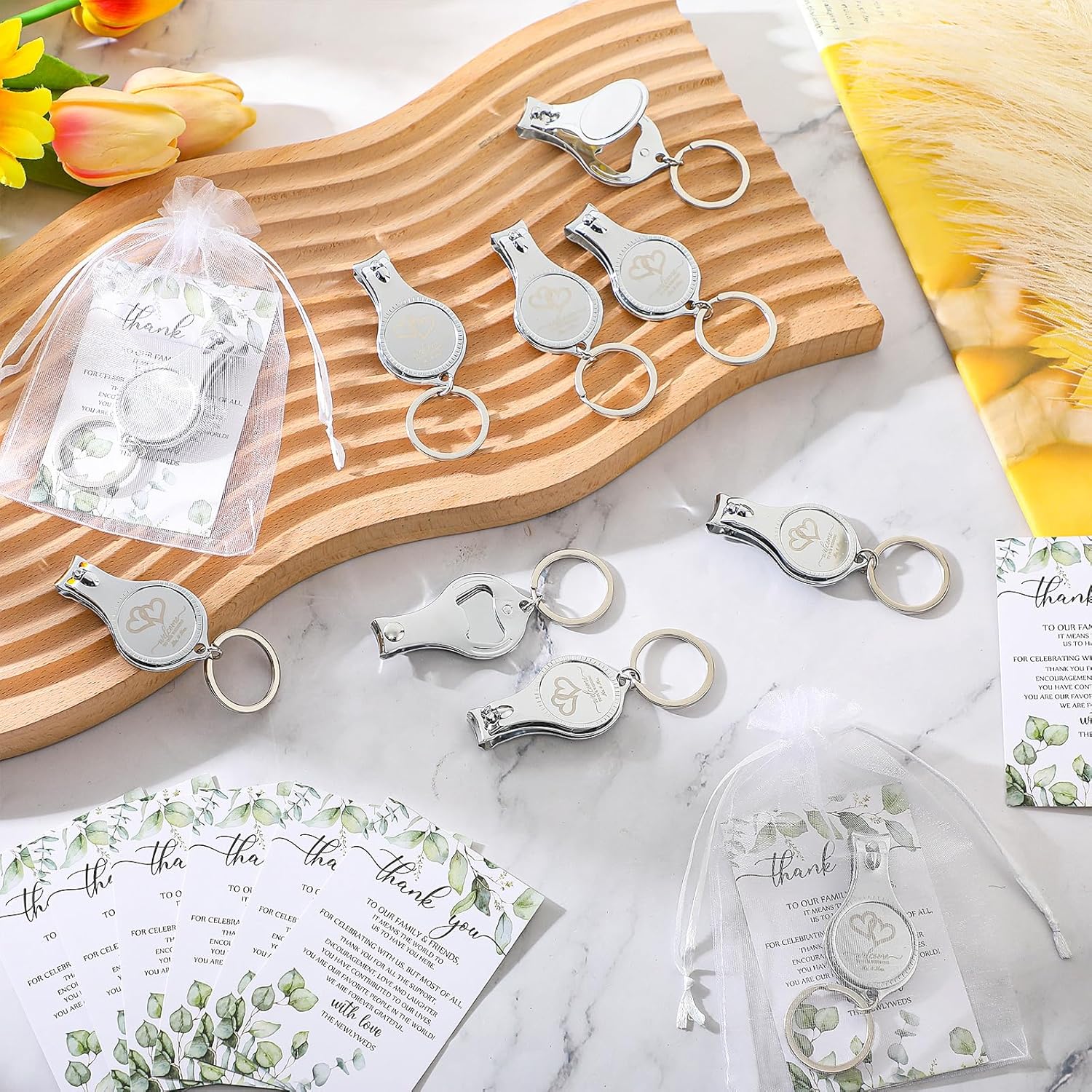 Fulmoon Wedding Multi-Functional Bottle Opener Set 50 Pieces