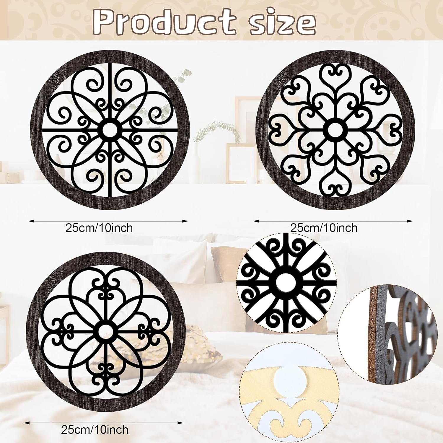 Blulu 3 Piece Rustic Wall Decor Set