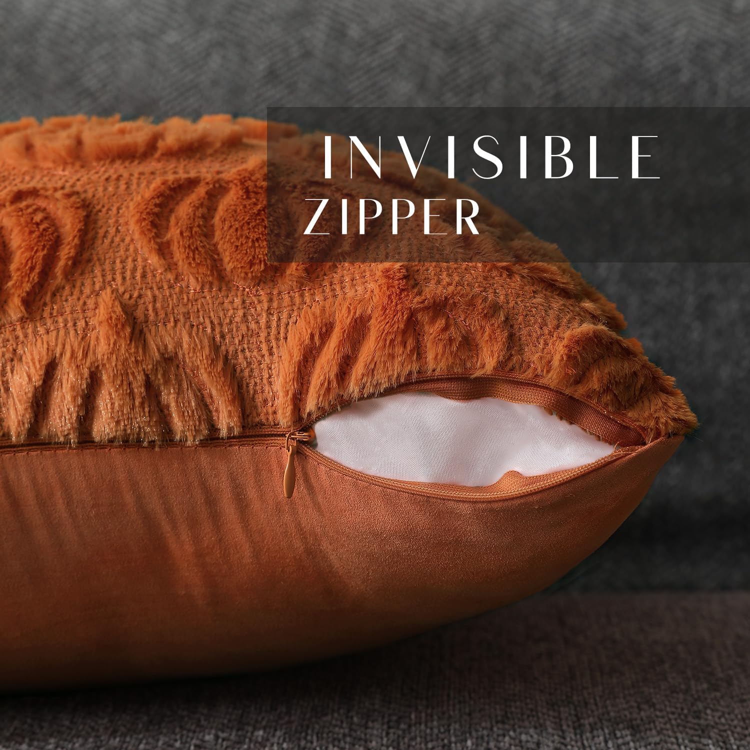 DFXSZ Plush Fall Pillow Covers Set of 2 18x18