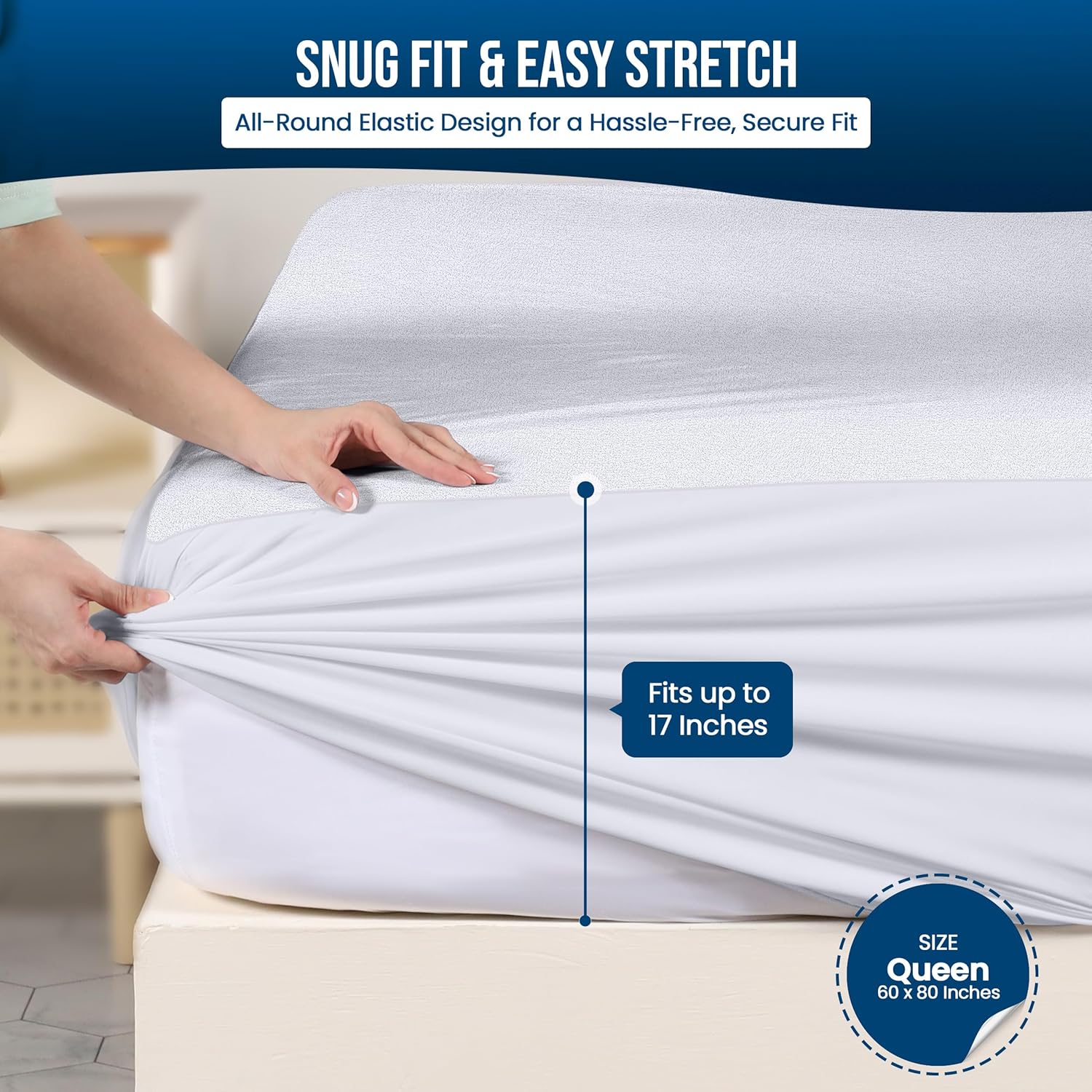 Utopia Bedding Waterproof Mattress Protector Queen Size