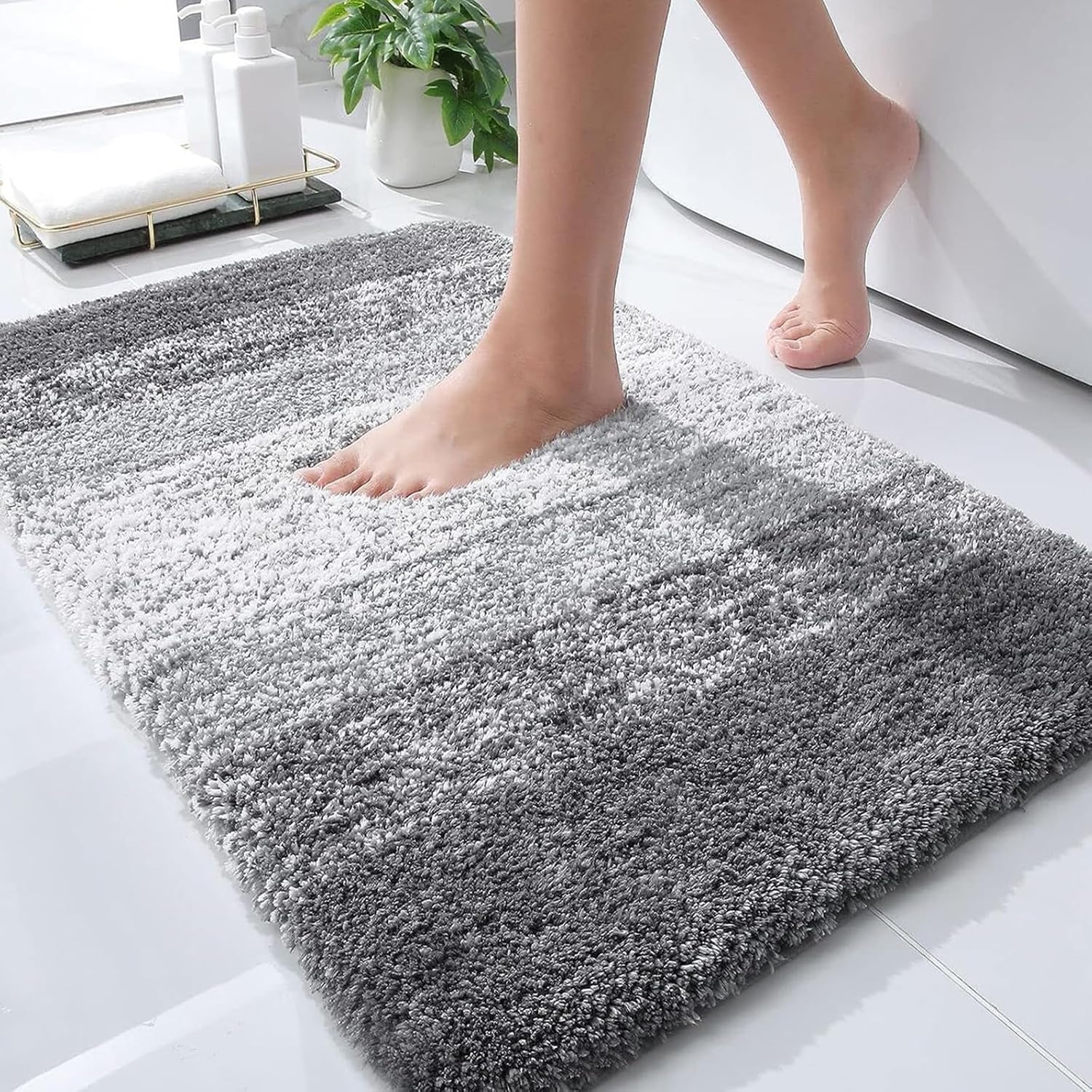 OLANLY 30x20 Plush Microfiber Bath Mat