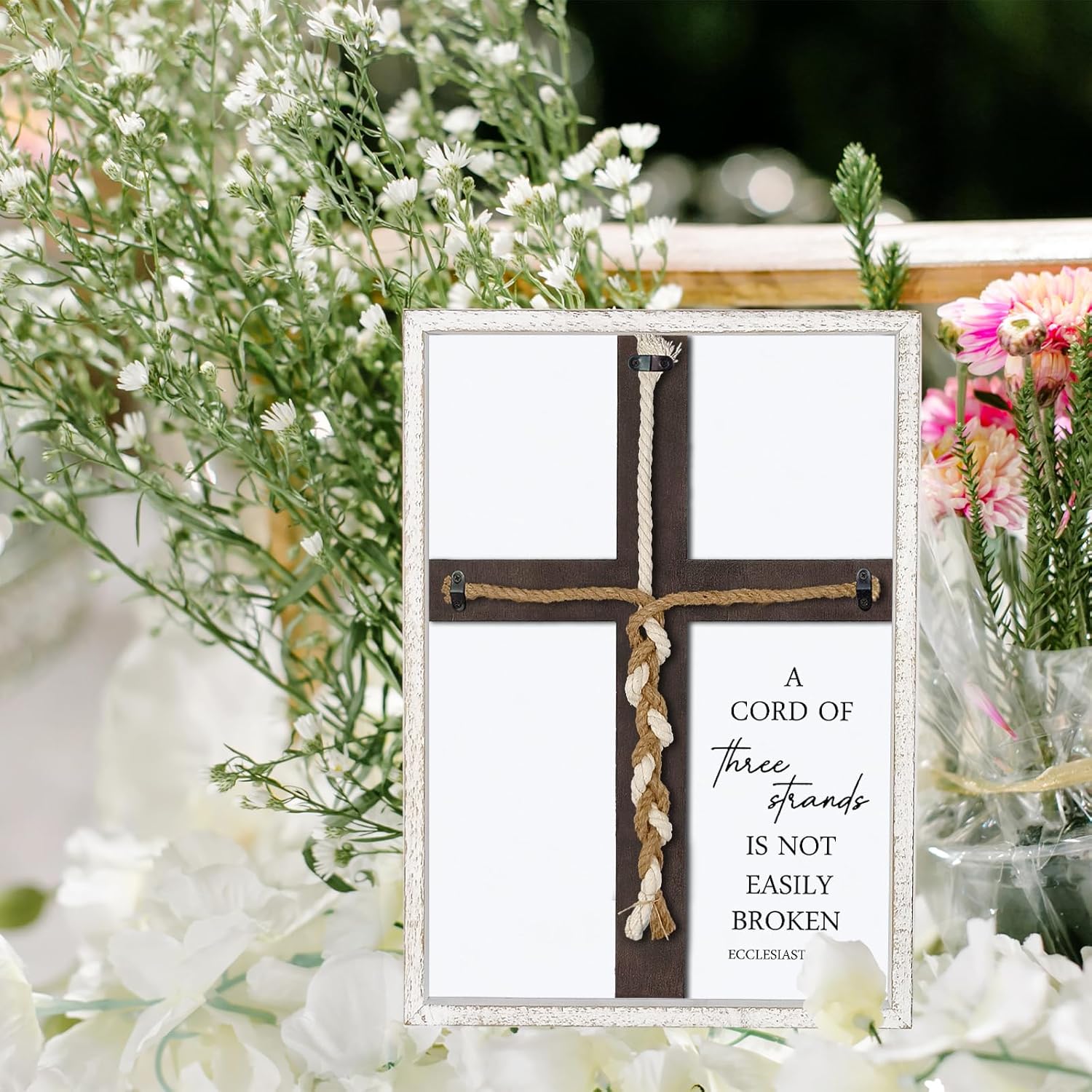 Surfapans Three Strand Wedding Unity Sign with Bible Verse
