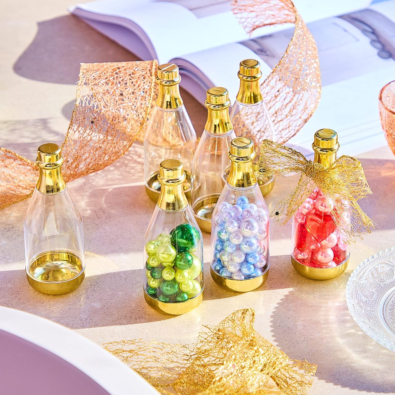 Cunhill 54 Piece Champagne Candy Bottles for Wedding and Party Favors