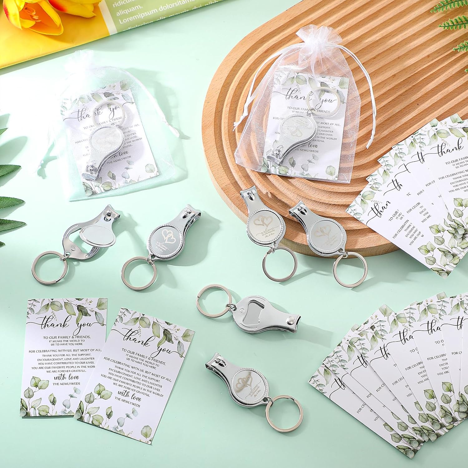 Fulmoon Wedding Multi-Functional Bottle Opener Set 50 Pieces