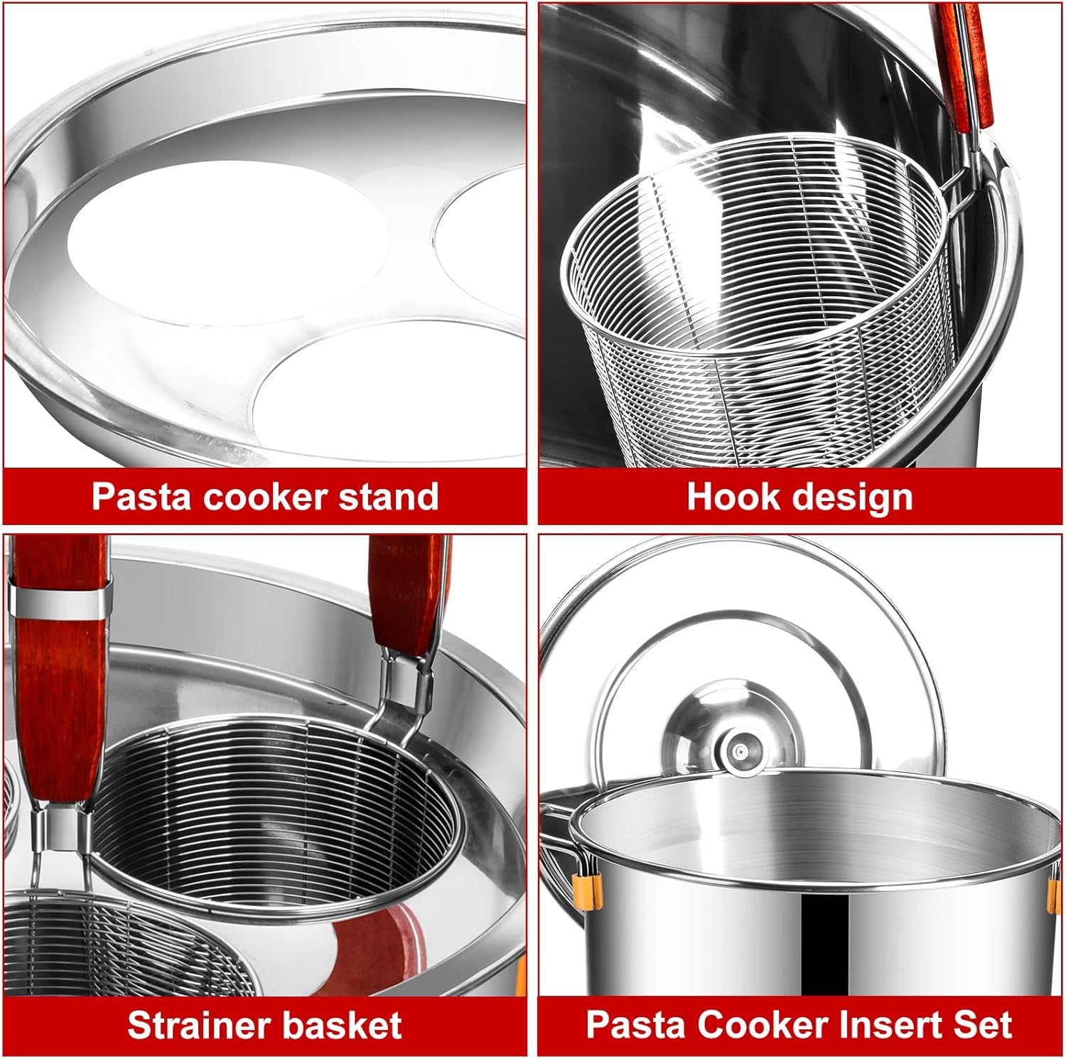 SATBIR Pasta Cooker Insert Set Stainless Steel
