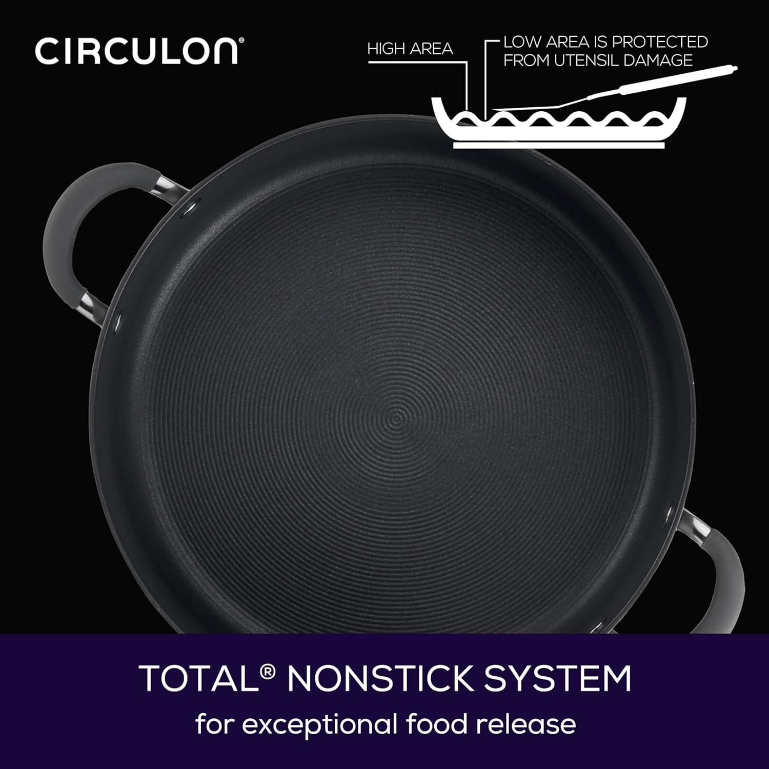 Circulon 83908 Radiance 75 Qt Stock Pot with Lid Gray