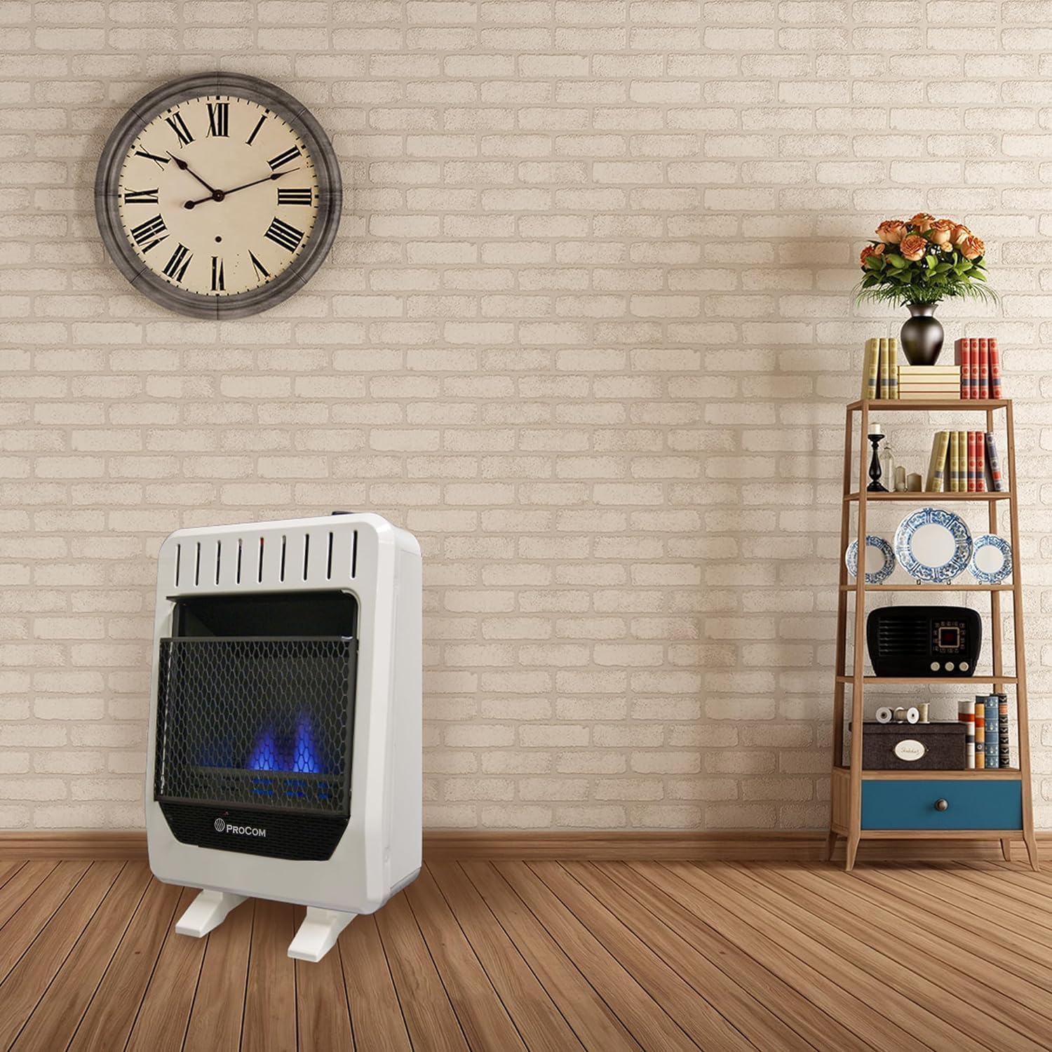 ProCom BF10M-B Ventless Dual Fuel Blue Flame Space Heater 10000 BTU