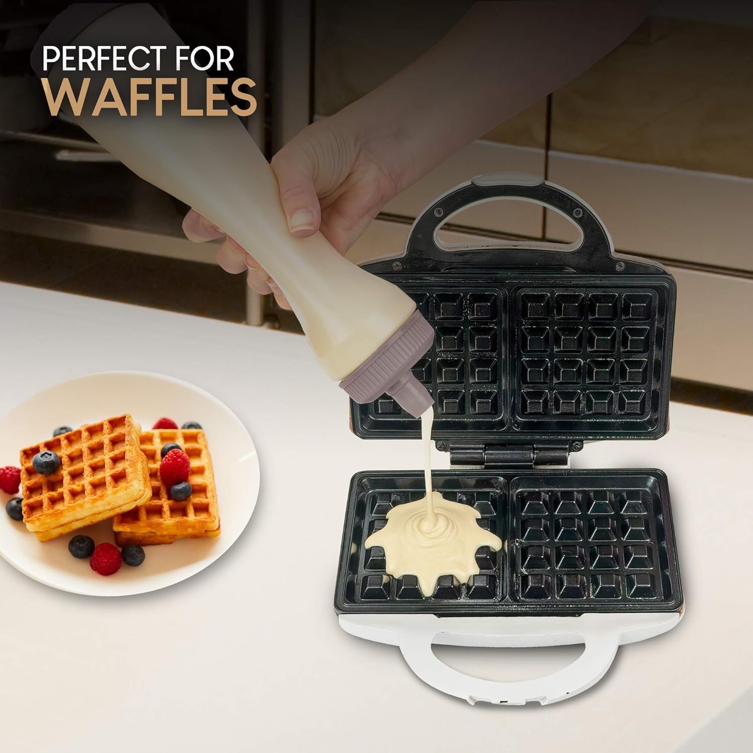 EXULTIMATE Pancake Batter Dispenser Pen - 3 Cup Capacity Drip Proof