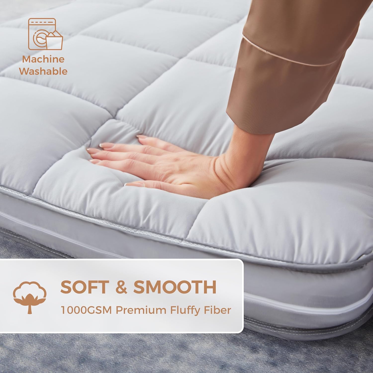 4 Inch Cot Mattress Topper 72x24 Inch Portable Folding Sleep Pad