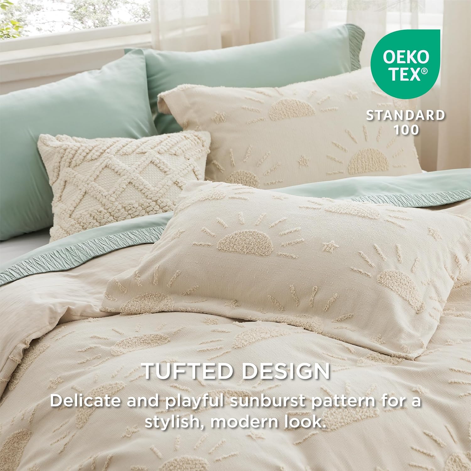 Bedsure Boho Kids Duvet Cover - Queen Size 90x90