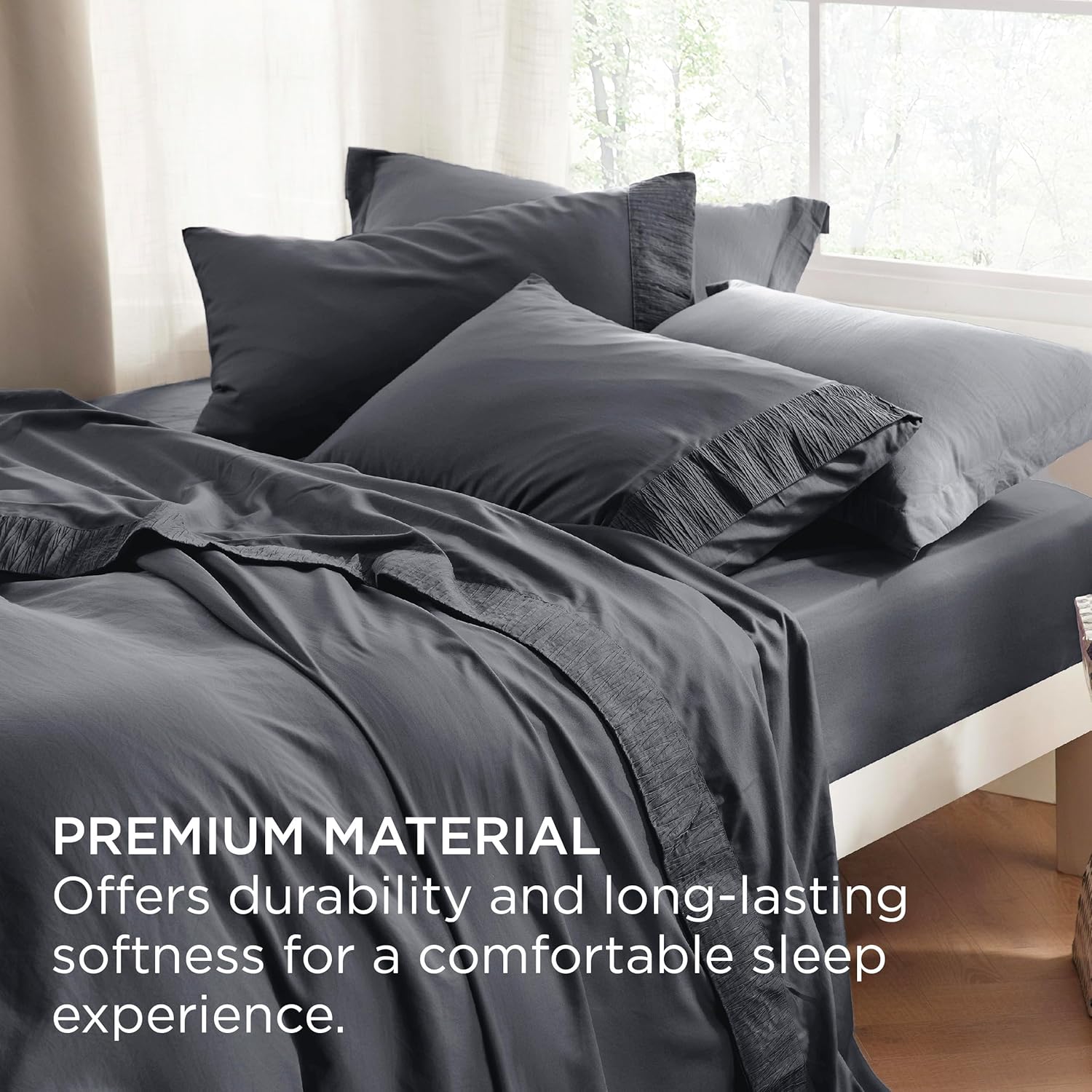 Bedsure Queen Sheet Set 4 Pieces Soft Microfiber Sheets