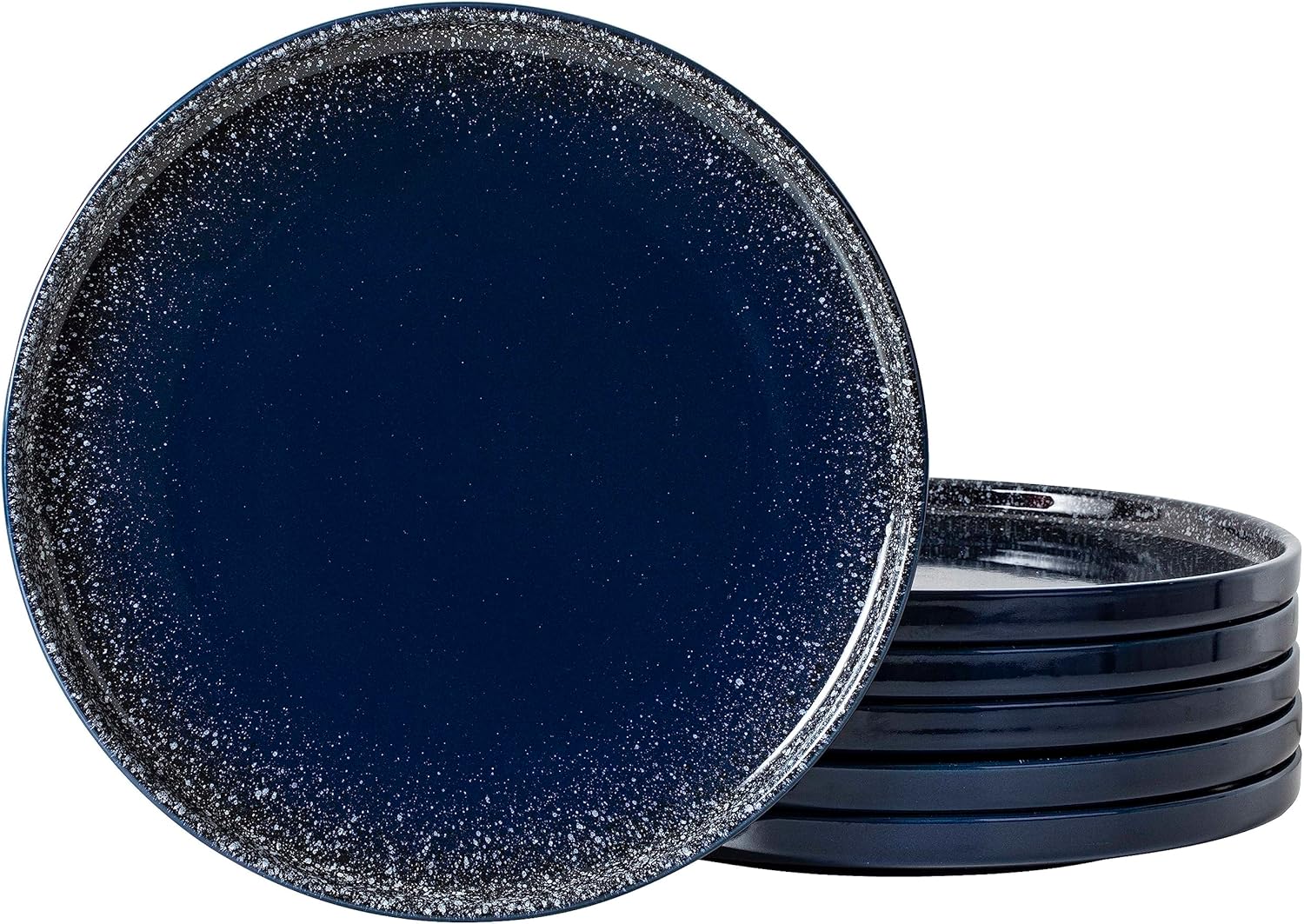 SQS CERAMICS Dinner Plates Set of 6 Navy Blue