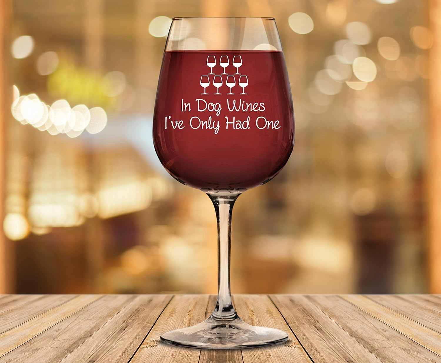 In Dog Wines Funny Wine Glass - Unique Gift for Dog Lovers