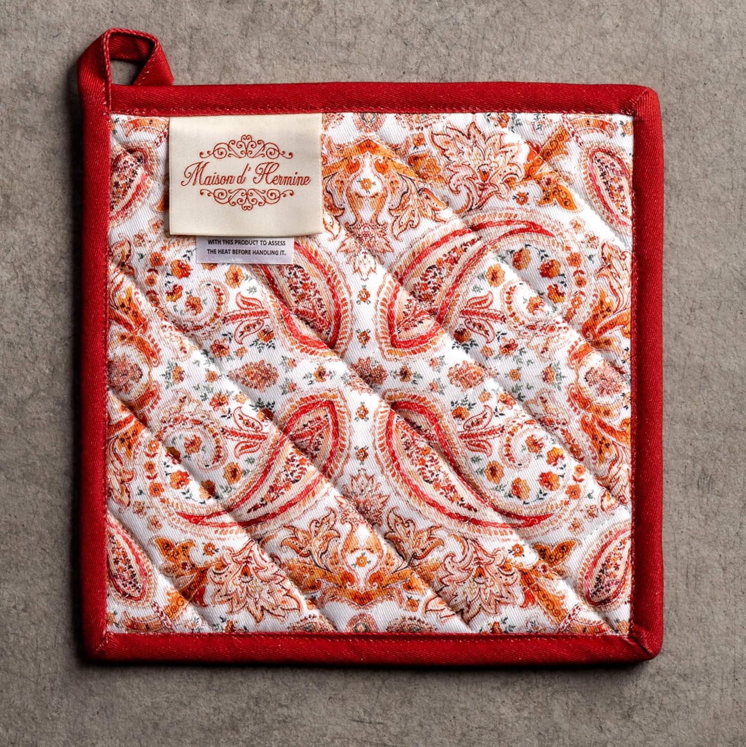 Maison d Hermine 100 Cotton Potholder Set of 2 8x8 Hot Pads