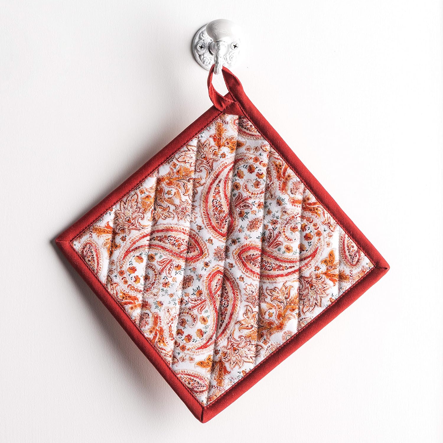 Maison d Hermine 100 Cotton Potholder Set of 2 8x8 Hot Pads