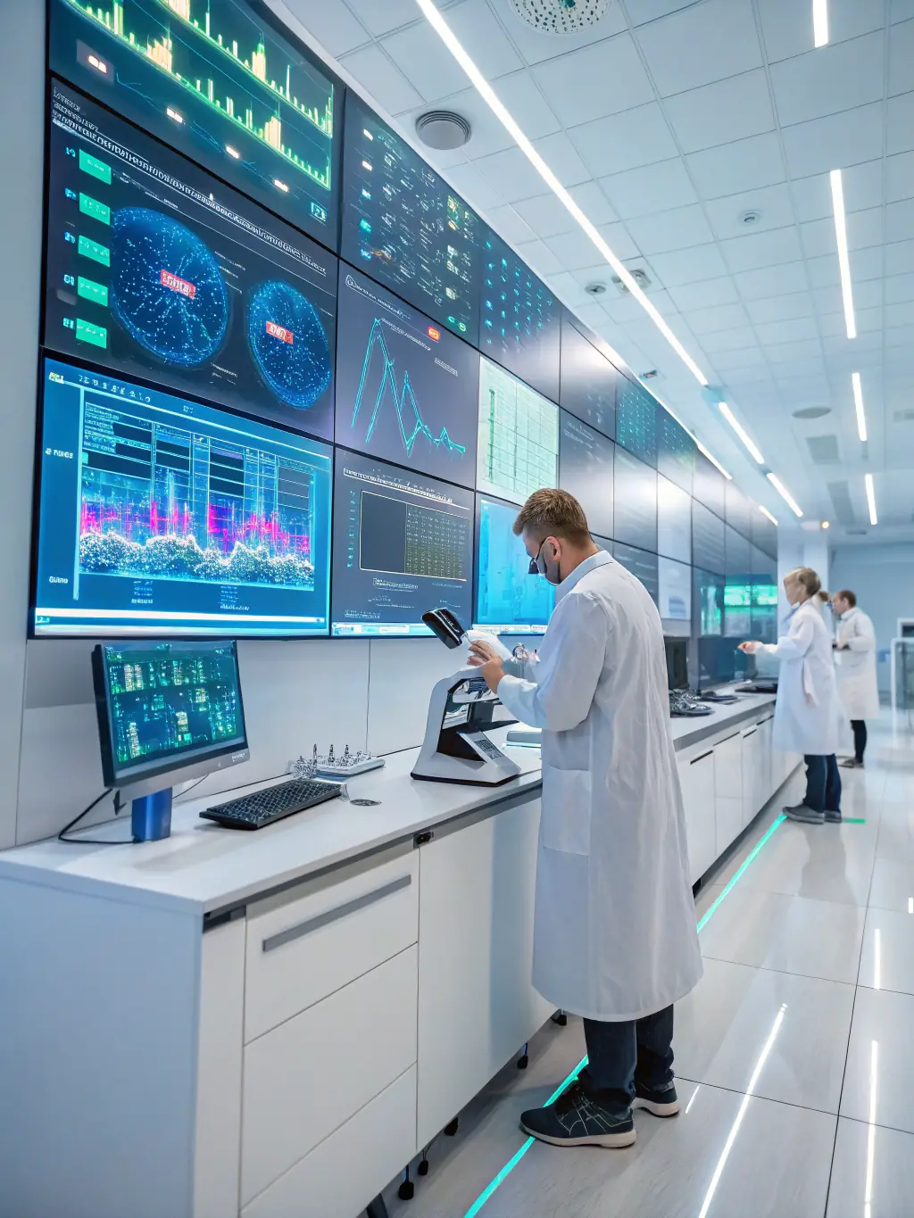 An image depicting the healthcare sector, such as a hospital or a medical research facility, illustrating ApexSphere's involvement in improving healthcare services through technology and strategy.