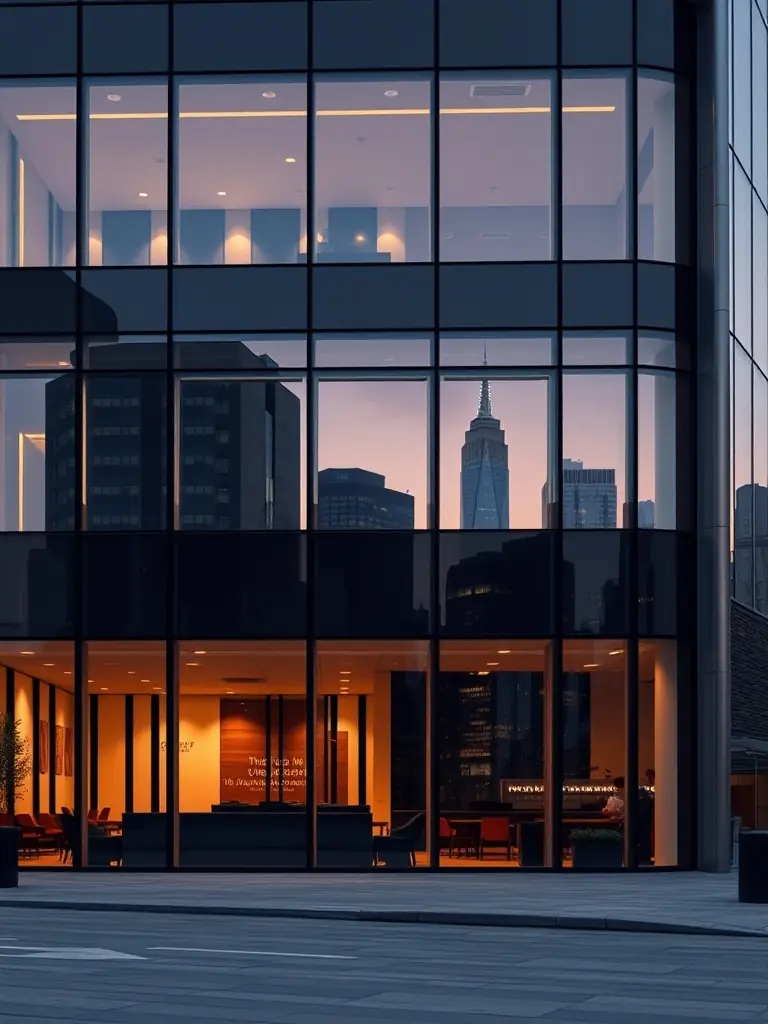 A professional image representing the finance industry, such as a modern office building with financial charts displayed on screens, symbolizing ApexSphere's expertise in financial consulting.